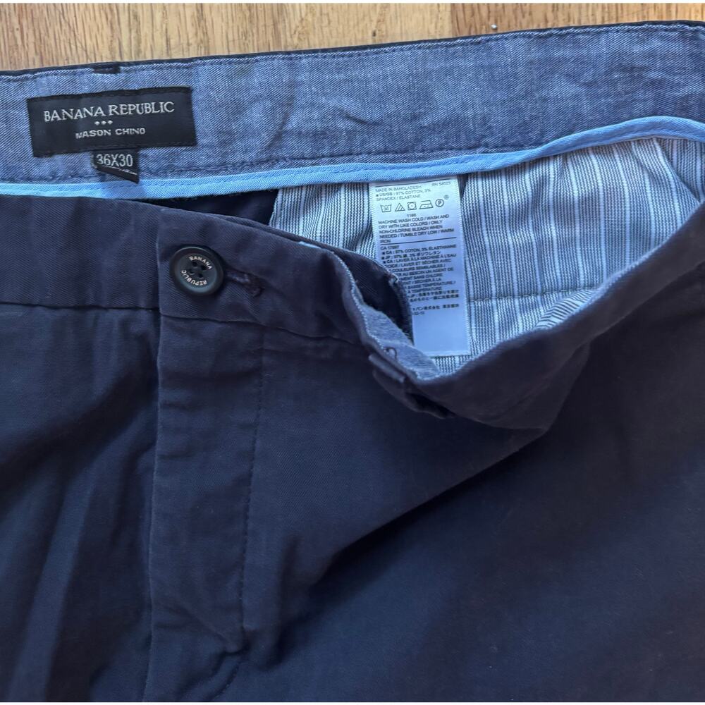 Men’s Banana Republic Navy Mason Chino pants, Size 36 x 30 - Picture 4 of 5